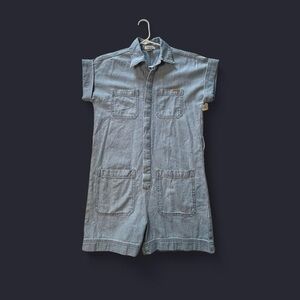 NWT Ariat Women’s Denim Herringbone Romper Size Small Blue Short Sleeve